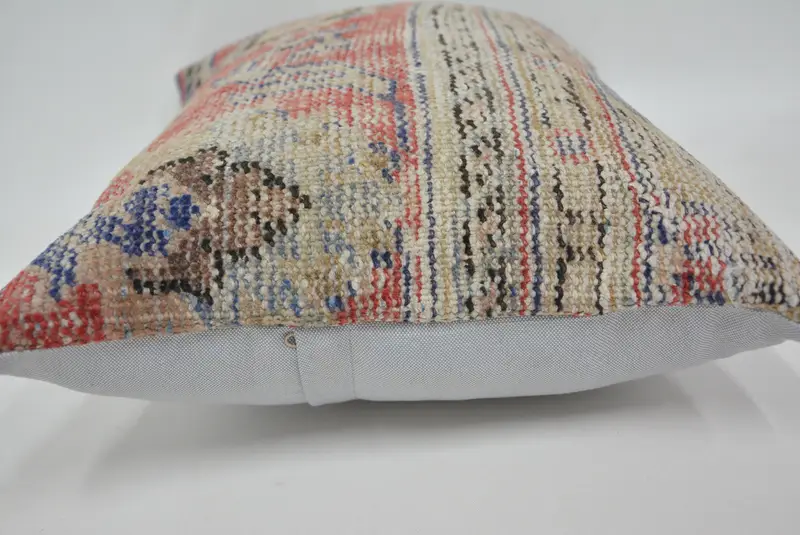 Home Decor Pillow, Toss Pillow Cover, 16x24 Red Pillow Cover, Pillow Cover, Pillow for Couch, Ethnical Kilim Rug Pillow - 5