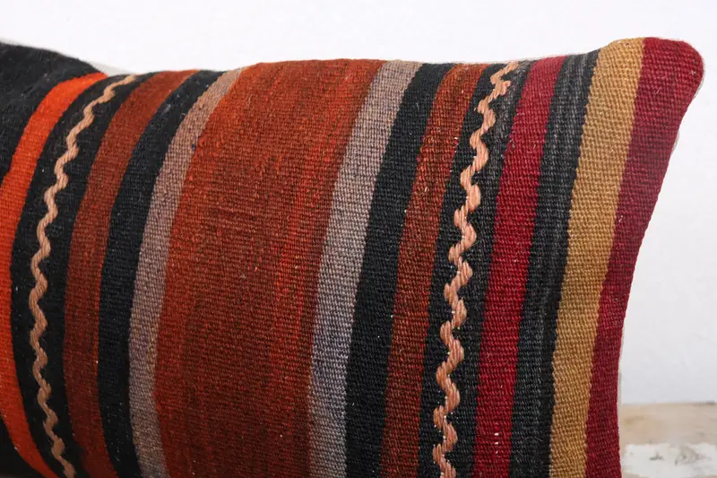 12x24 Red Pillow Cover, Pillow for Sofa, Interior Designer Pillow, Turkish Kilim Pillow, Southwestern Pillow Cover, Tribal Pillow Case, Cushion Case - 5