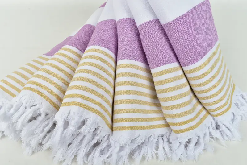 Soft towel, Decorative Towel, Bridal Shower Favor, Sand-free towel, Absorbent Turkish towel, 68x36 Cotton Striped Terry Towel, Turkish Towel Bulk - 4