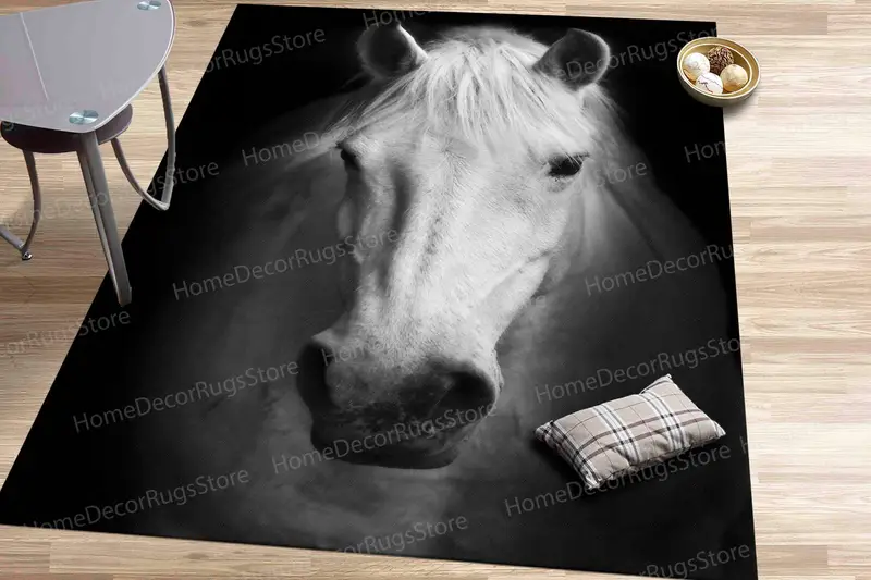 Alfombra con estampado de caballos: decoración moderna para los amantes de los caballos