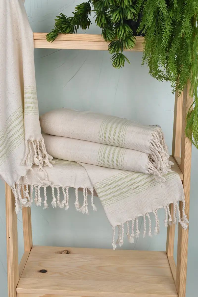 Monogram Turkish Bath Towel, Bridesmaid Gifts, Wedding Gift, Bridesmaid Proposal Gift, Personalized Kitchen Towel, 36x18 Linen Striped Towel - 6