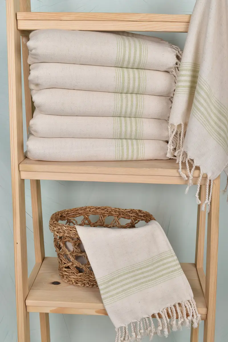 Monogram Turkish Bath Towel, Bridesmaid Gifts, Wedding Gift, Bridesmaid Proposal Gift, Personalized Kitchen Towel, 36x18 Linen Striped Towel - 3