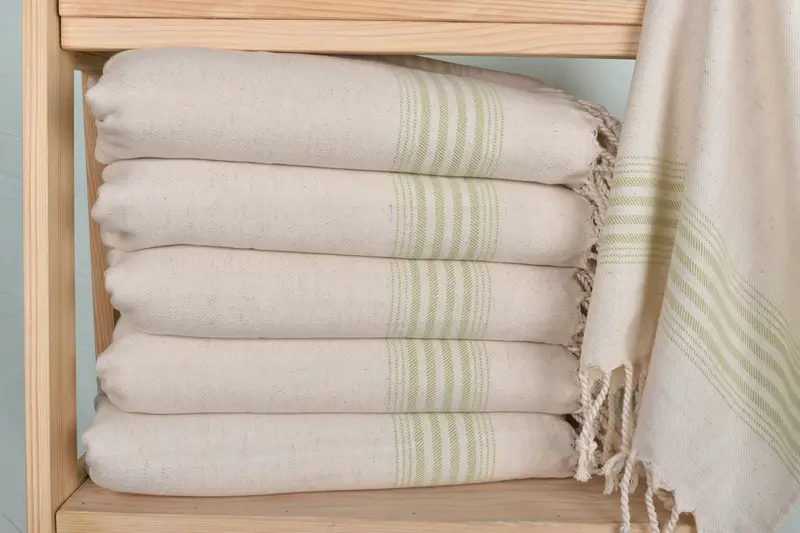 Monogram Turkish Bath Towel, Bridesmaid Gifts, Wedding Gift, Bridesmaid Proposal Gift, Personalized Kitchen Towel, 36x18 Linen Striped Towel - 2