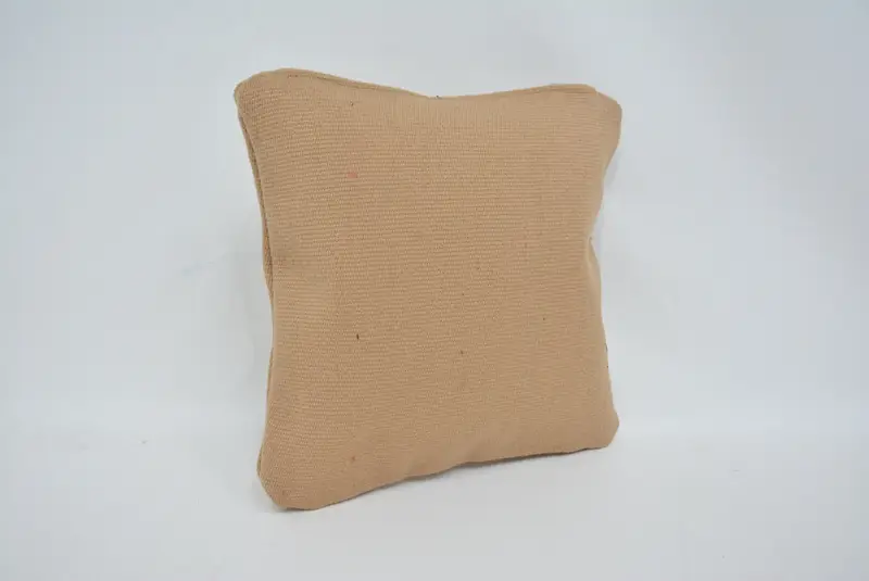 Turkish Kilim Pillow, Accent Throw Pillow Cover, Antique Pillows, 14x14 Bronze Pillow Case, Gift Pillow, Anatolian Cushion Cover, Cushion Case - 3