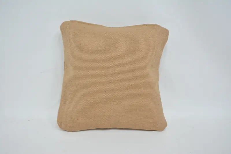 Turkish Kilim Pillow, Accent Throw Pillow Cover, Antique Pillows, 14x14 Bronze Pillow Case, Gift Pillow, Anatolian Cushion Cover, Cushion Case - 1