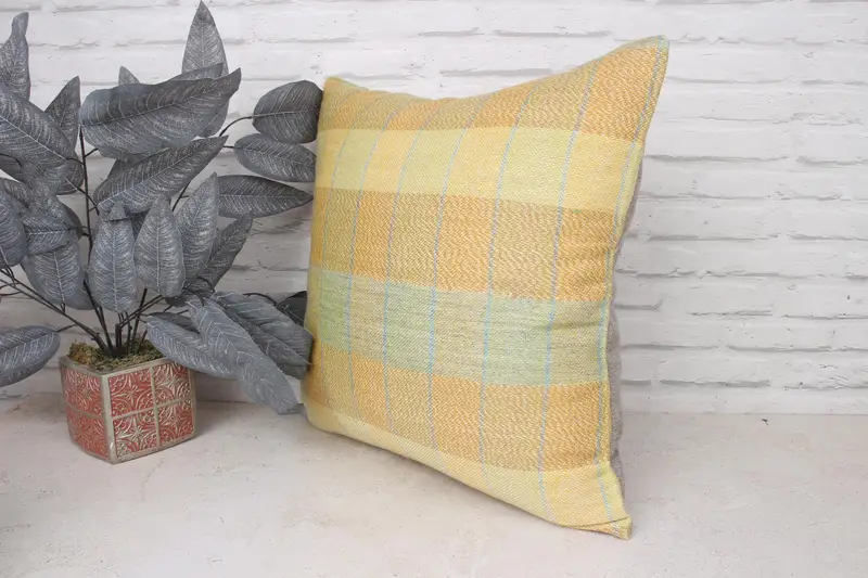 Home Decor Pillow, Turkish Rugs Pillow, Neutral Throw Cushion, 20x20 Orange Pillow Sham, Vintage Kilim Throw Pillow, Cushion Case, Boho Pillow - 4