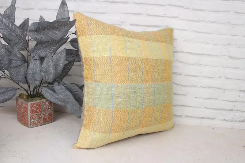 Home Decor Pillow, Turkish Rugs Pillow, Neutral Throw Cushion, 20x20 Orange Pillow Sham, Vintage Kilim Throw Pillow, Cushion Case, Boho Pillow - 3