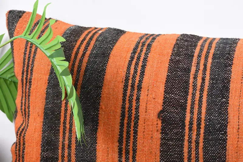 Pillow for Couch, Square Throw Cushion Case, 16x48 Orange Pillow Case, Pillow Cover, Boho Pillow Sham Cover, Gift Pillow, Art Deco Cushion Cover - 2