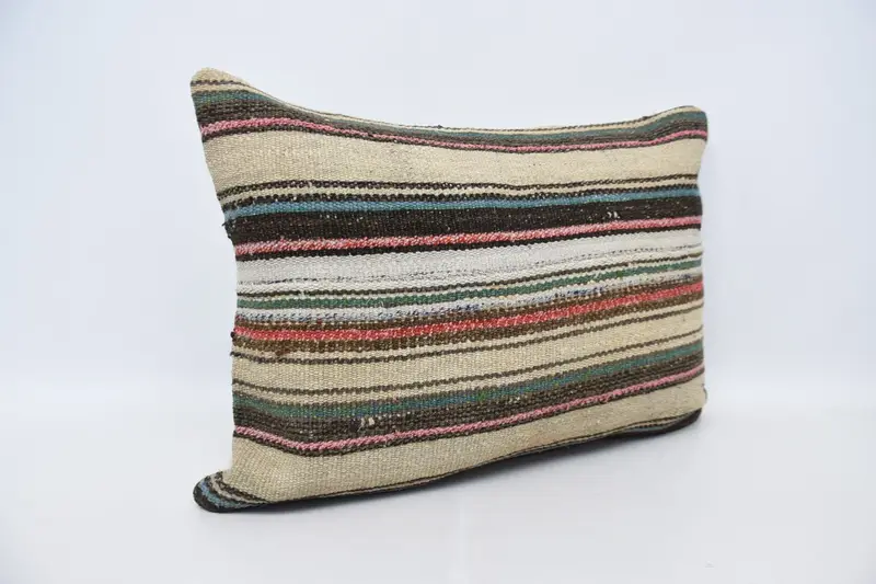 20x28 Beige Cushion Cover, Tribal Cushion Case, Home Decor Pillow, Turkish Kilim Pillow, Pillow, Customized Cushion Case, Antique Pillows - 3