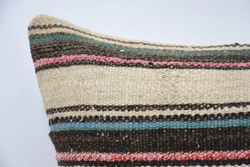 20x28 Beige Cushion Cover, Tribal Cushion Case, Home Decor Pillow, Turkish Kilim Pillow, Pillow, Customized Cushion Case, Antique Pillows - 2