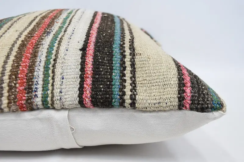 20x28 Beige Cushion Cover, Tribal Cushion Case, Home Decor Pillow, Turkish Kilim Pillow, Pillow, Customized Cushion Case, Antique Pillows - 5