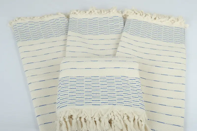 98x92 Cotton Striped Design Towel, Boho Throw Blankets, Valentines Day Gift, Woven Throw Blanket, Best Wedding Gift, Custom Blanket, Organic Throw - 5