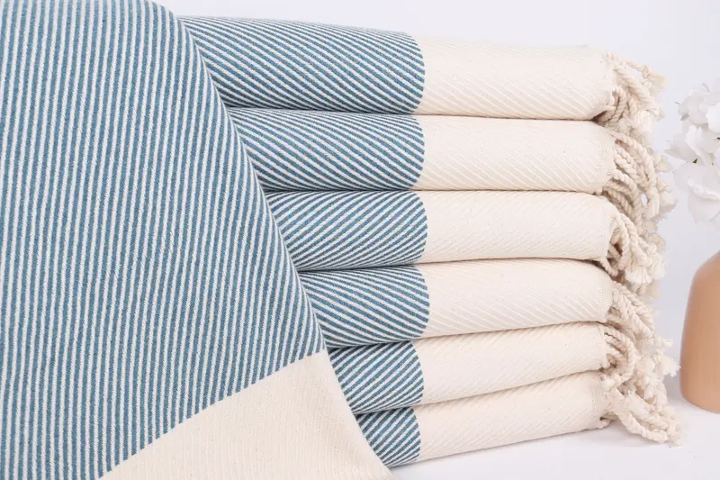 70x40 Cotton Striped Towel, Housewarming Gift, Beach Towel Bulk, Beach Size Towel, Custom Wedding Gifts, Embroidery Towels, Beach Theme Wedding Gift - 1
