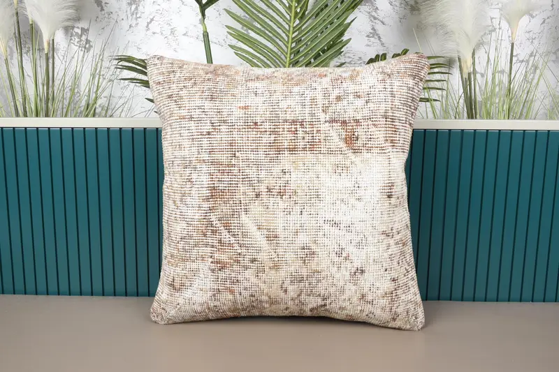 Beigefarbener Vintage-Geschenk-Kissenbezug, 50,8 x 50,8 cm großer quadratischer Kissenbezug für die Raumumgestaltung - 1