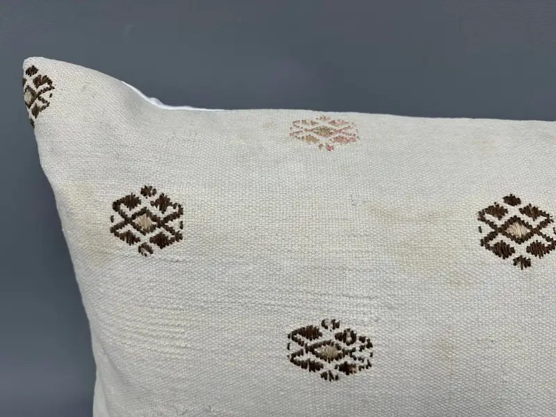 Boho Pillow Sham Cover, 16x48 Beige Pillow Case, Turkish Rugs Cushion Case, Cushion Case, Turkish Pillow, Interior Designer Pillow - 5