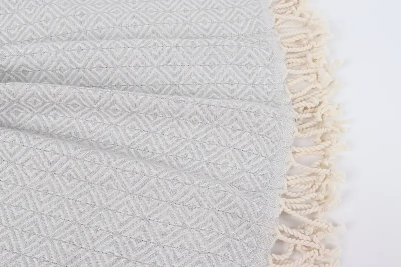 Turkish hand towel, Lightweight towel, Christmas Favors, Traditional Turkish peshtemal for hammam, Monogram Beach Towel, 70x40 Cotton Diamond Towel - 8