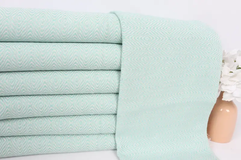 Small Bath Towels, Turkish Tea Towel, Bachelorette Favor, 36x18 Cotton Zigzag Diamond Towel, Bridesmaid Towel, Personalized Gift, Embroidery Towel - 2