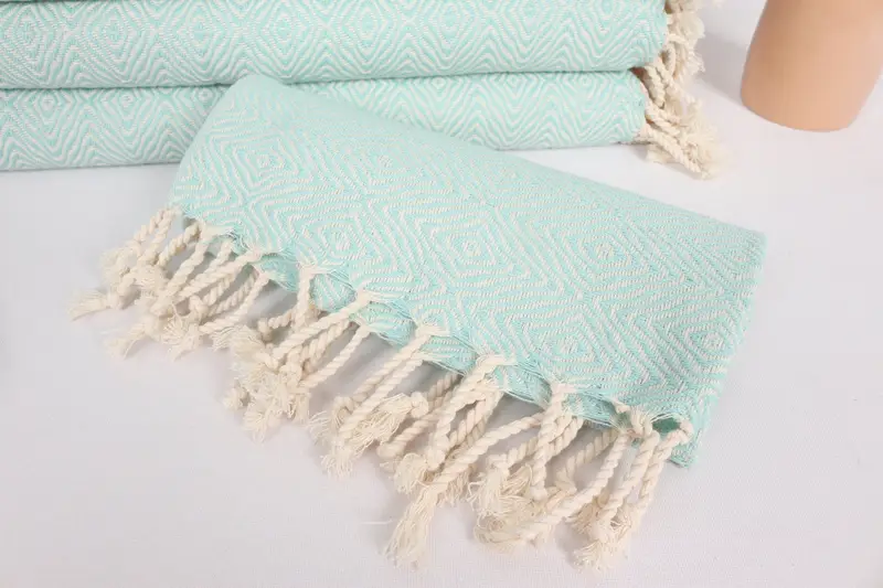Small Bath Towels, Turkish Tea Towel, Bachelorette Favor, 36x18 Cotton Zigzag Diamond Towel, Bridesmaid Towel, Personalized Gift, Embroidery Towel - 4