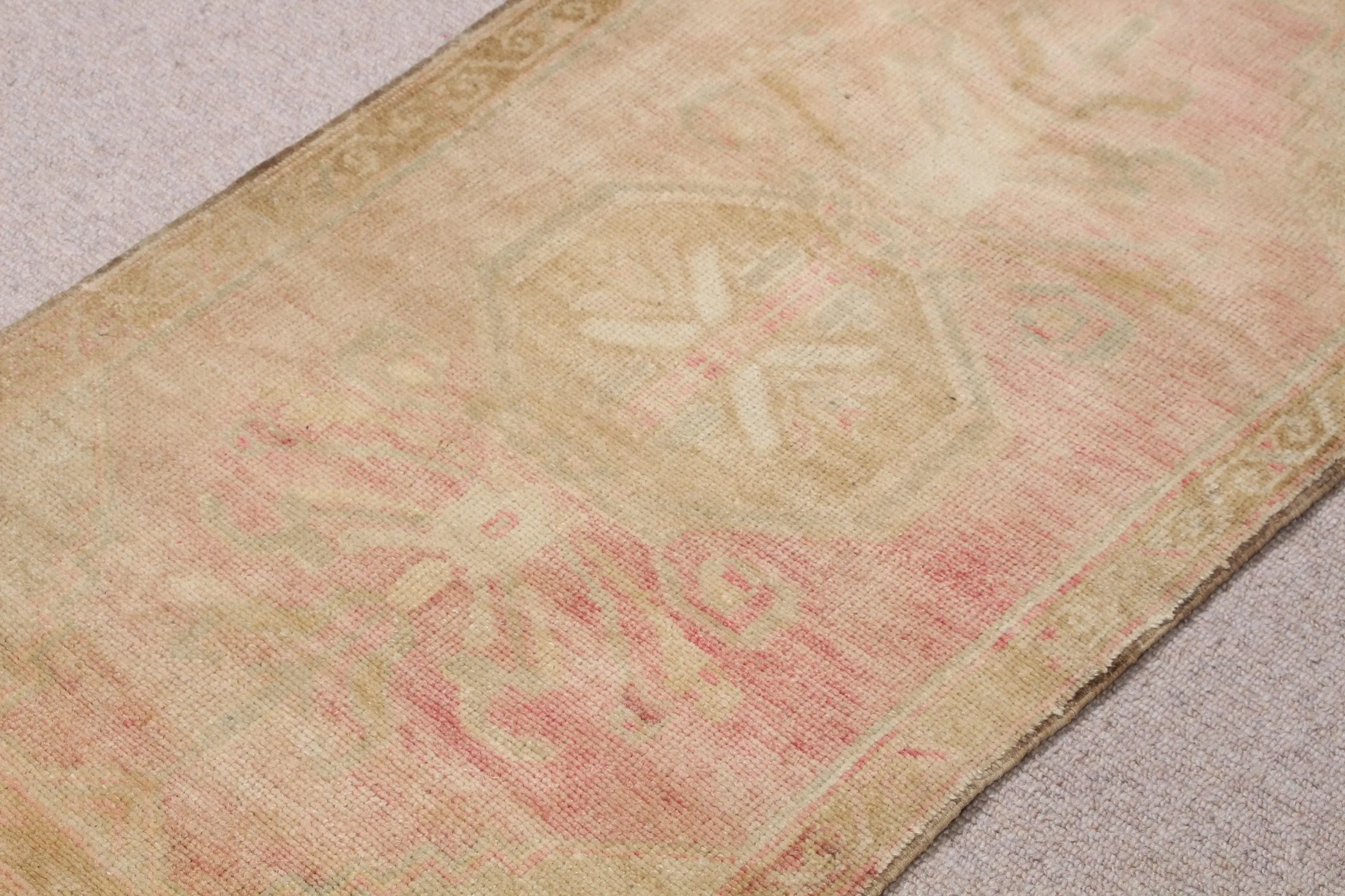 Vintage Turkish Rug 1.7x3.2 ft (53x96 cm), Brown Rug - 1