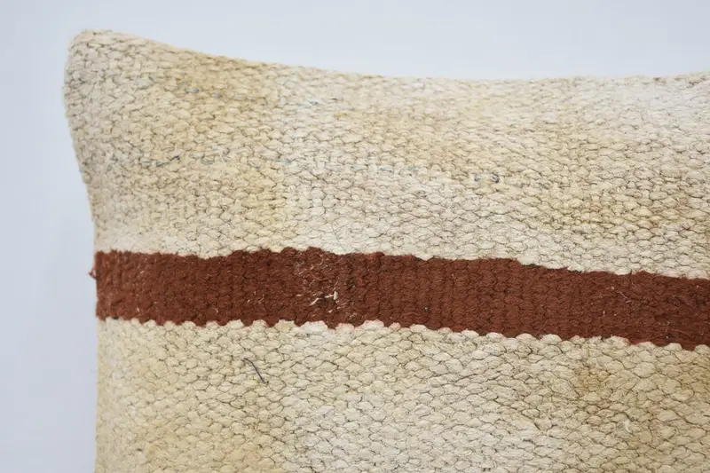 Pillow, Boho Pillow Sham Cover, 12x20 White Pillow, Vintage Cushion Case, Turkish Kilim Pillow, Vintage Kilim Throw Pillow - 2