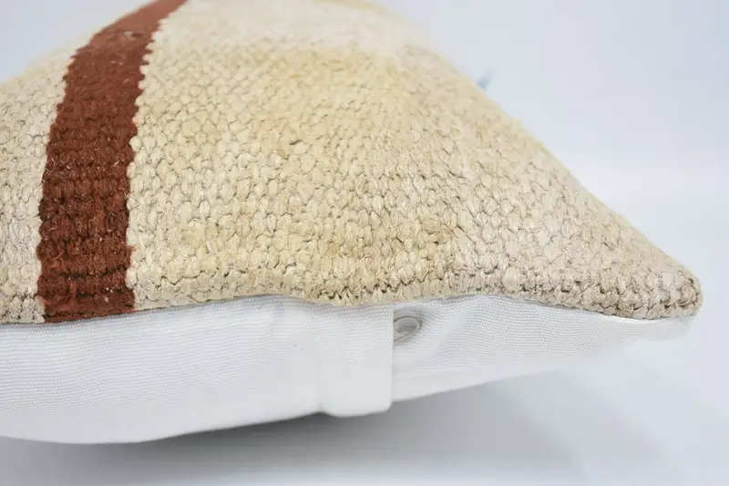 Pillow, Boho Pillow Sham Cover, 12x20 White Pillow, Vintage Cushion Case, Turkish Kilim Pillow, Vintage Kilim Throw Pillow - 5