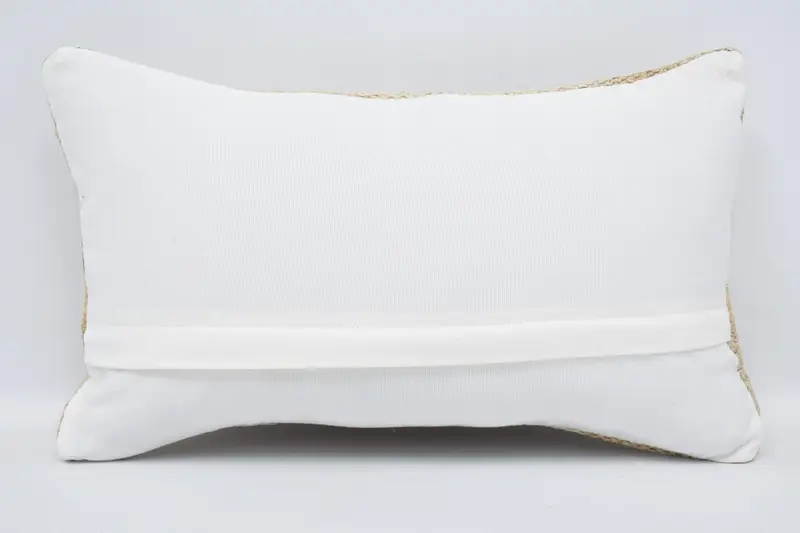 Pillow, Boho Pillow Sham Cover, 12x20 White Pillow, Vintage Cushion Case, Turkish Kilim Pillow, Vintage Kilim Throw Pillow - 6
