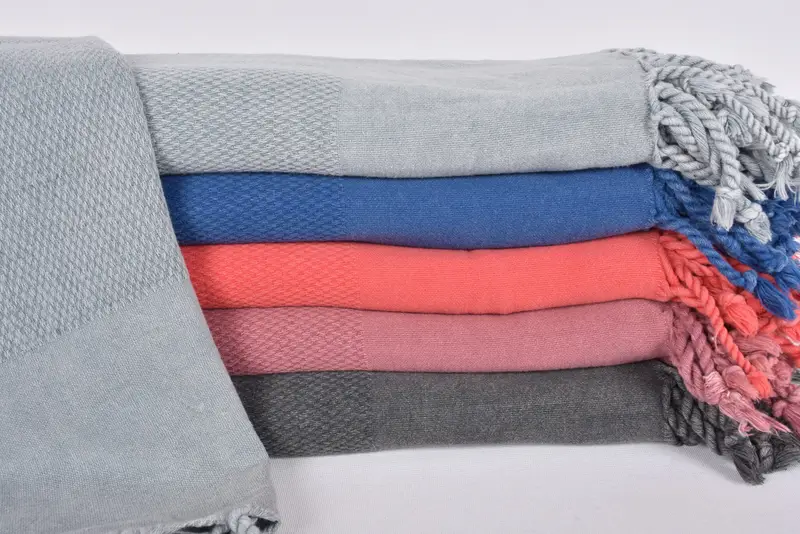 Bridesmaid Gift Monogram Kitchen Towel, Organic Cotton Red, 48x20 Inches