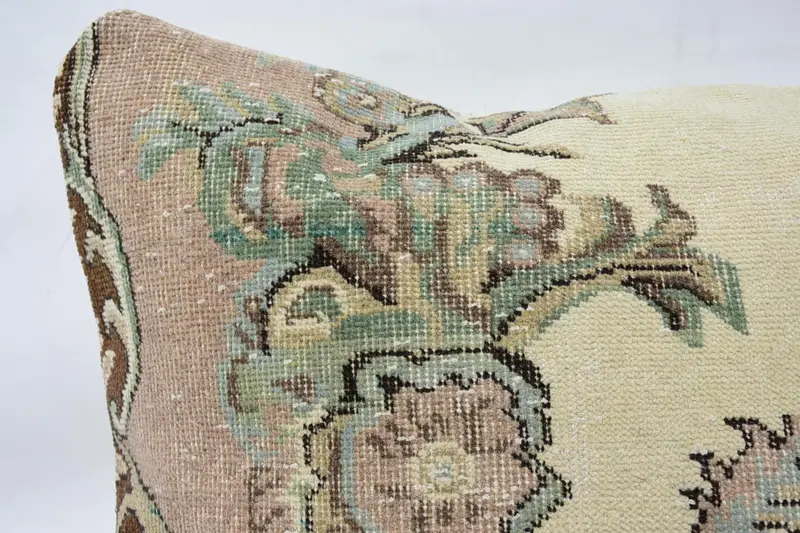 Cushion Case, 32x32 Beige Pillow Cover, Pillow for Couch, Turkish Corner Pillow Sham, Kilim Cushion Sham, Throw Kilim Pillow - 2