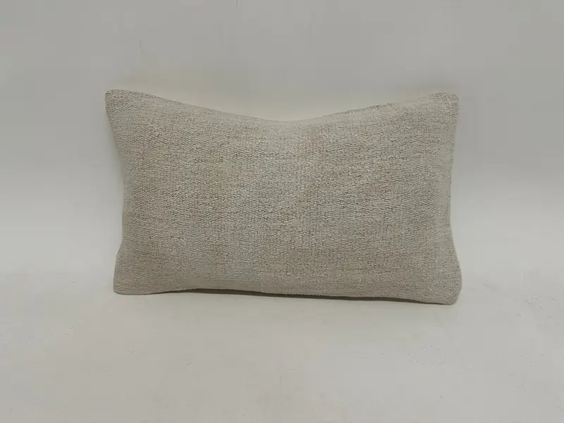 Interior Designer Pillow, Kilim Cushion Sham, Cushion Cover, Chair Cushion, 12x20 White Pillow Sham, Vintage Kilim Throw Pillow - 1