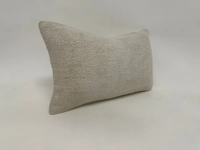 Interior Designer Pillow, Kilim Cushion Sham, Cushion Cover, Chair Cushion, 12x20 White Pillow Sham, Vintage Kilim Throw Pillow - 3