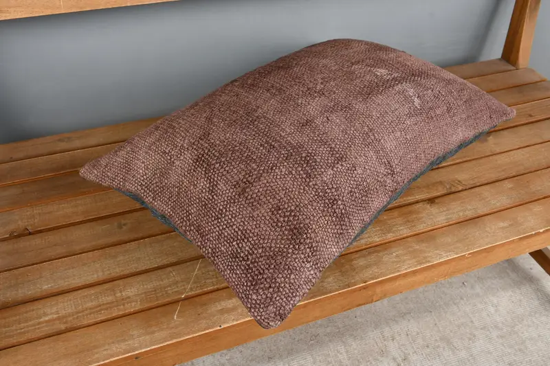 Home Decor Pillow, Vintage Pillow, Aesthetic Cushion Case, Chair Pillow Case, 16x24 Brown Cushion, Pillow Case, Vintage Kilim Throw Pillow - 2