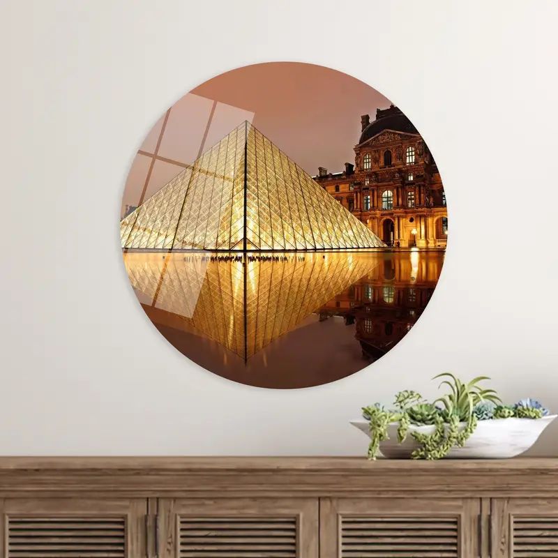 Elegant Paris Canvas: Louvre Museum & Cityscape Print