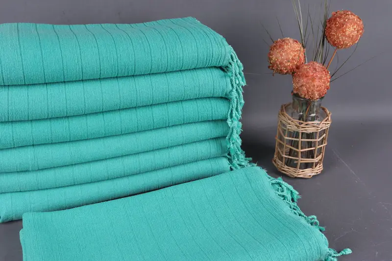 Wedding Gift Towel Water Green Striped Bath Towel, 36x71 Inches