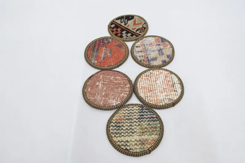 Elegant Red and Beige Coaster, Durable and Stylish Drink Coaster