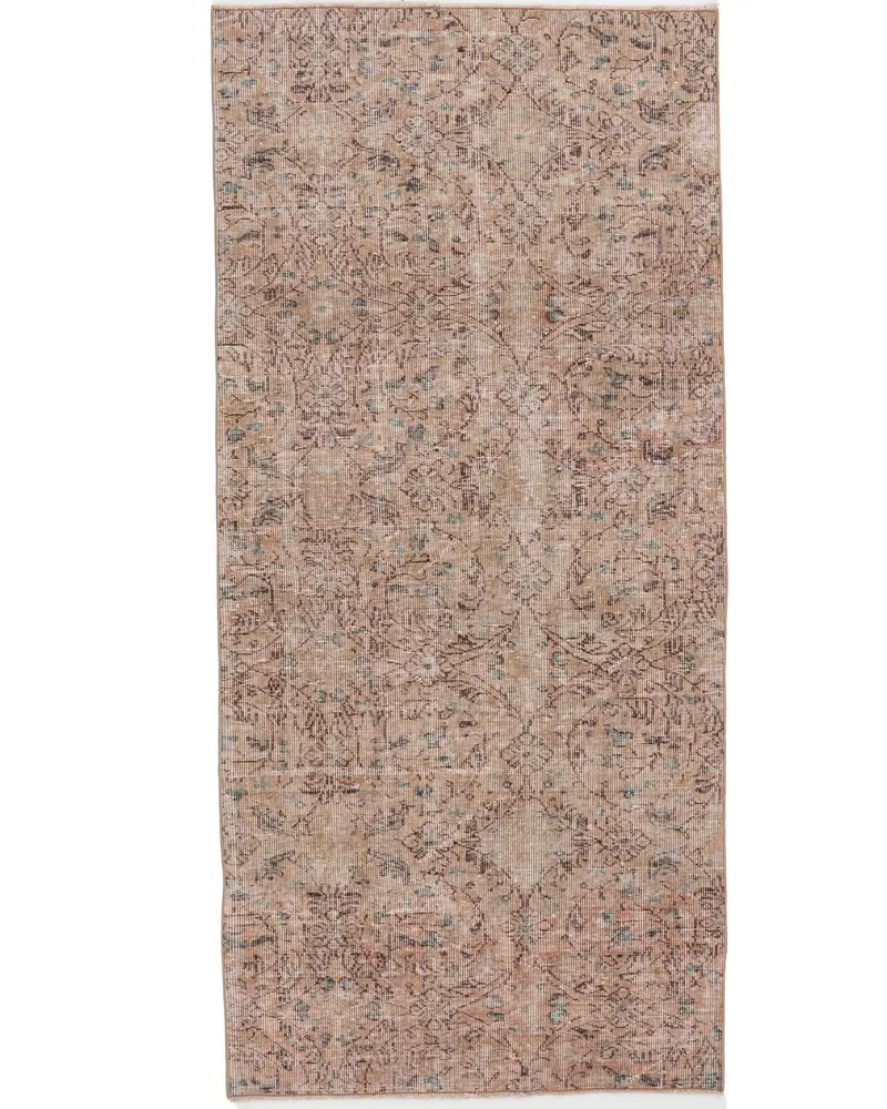 Alfombra Ikat Bronce y Azul, 3,4x7,4ft Decoración Elegante