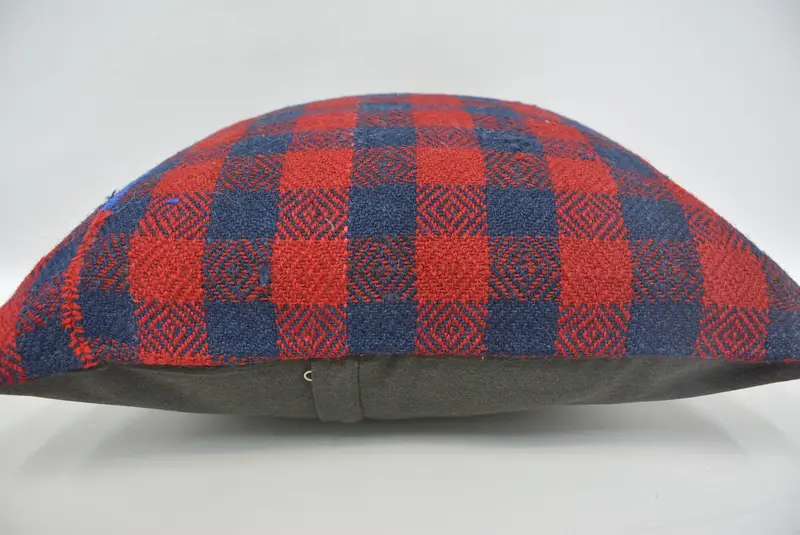 Yastık, antika yastık, sandalye yastığı, vintage Kilim atma yastığı, Kilim yastığı, perişan şık yastık kılıfı, 20x20 kırmızı yastık örtüsü - 5