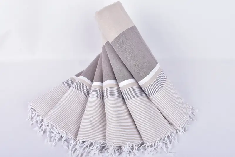 Grandma Gift, 68x40 Cotton Striped Towel, Sand-resistant Turkish towel for travel, Bridal Shower Favors, Large Turkish Towel, Custom Beach Towel - 4