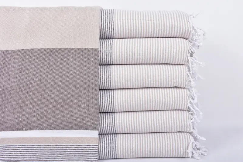 Grandma Gift, 68x40 Cotton Striped Towel, Sand-resistant Turkish towel for travel, Bridal Shower Favors, Large Turkish Towel, Custom Beach Towel - 1