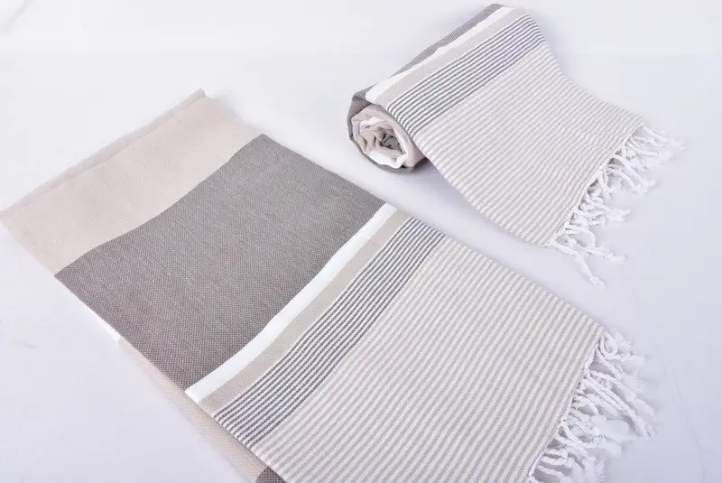 Grandma Gift, 68x40 Cotton Striped Towel, Sand-resistant Turkish towel for travel, Bridal Shower Favors, Large Turkish Towel, Custom Beach Towel - 7