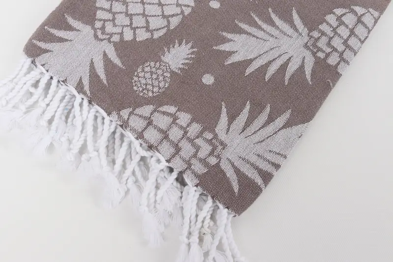 Organic Cotton Towel, Personalized Turkish Towel, Gym Towel, House Warming Gift, 70x36 Cotton Pineapple Design Towel, Summer Gift, Lightweight towel - 8