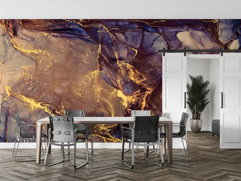 Purple And Gold Marble, 3d Wall Paper, Abstract Wall Paper, Modern Wall Paper, Custom Wall Paper, Marble Wallpaper, - 6