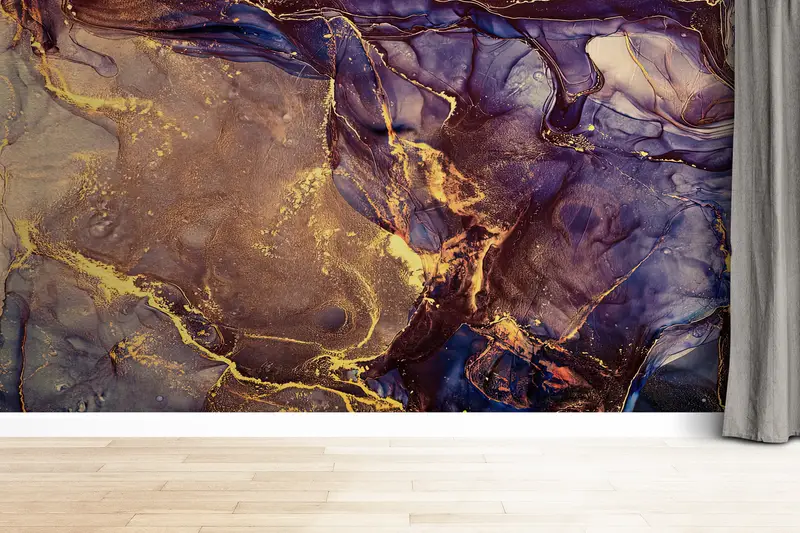 Purple And Gold Marble, 3d Wall Paper, Abstract Wall Paper, Modern Wall Paper, Custom Wall Paper, Marble Wallpaper, - 9