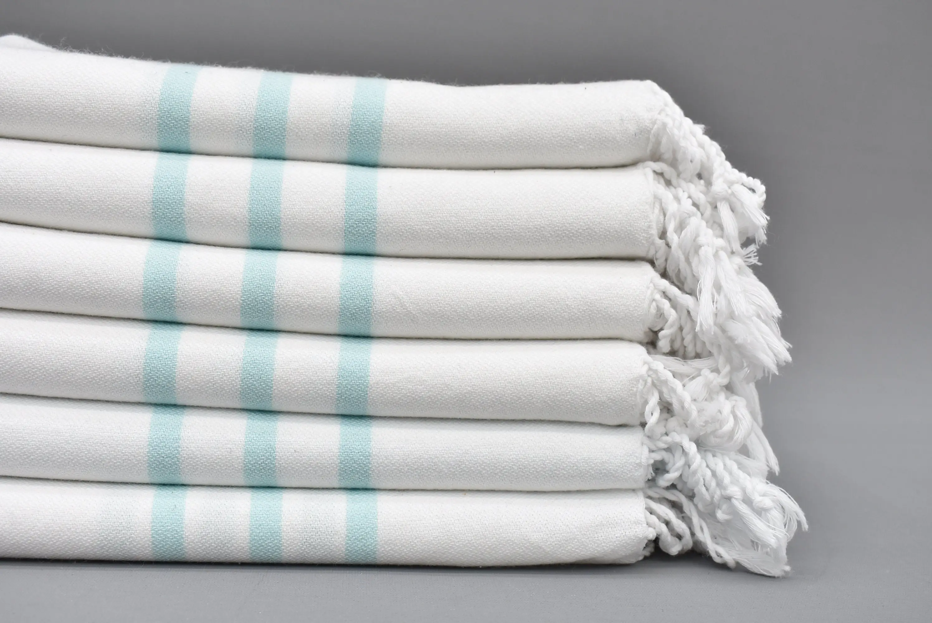 Turkish Hand Towel Mint Striped Boyfriend Gift, 40x24 Inches - 1