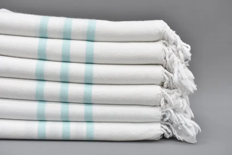 Turkish Hand Towel Mint Striped Boyfriend Gift, 40x24 Inches