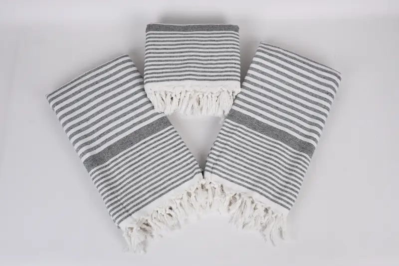 Soft towel, 68x40 Cotton Striped Terry Towel, Bridal Gifts, Turkish Bath Towel Set, Bridal Shower Favors, Wedding Gifts Towel, Girls Weekend Favors - 6