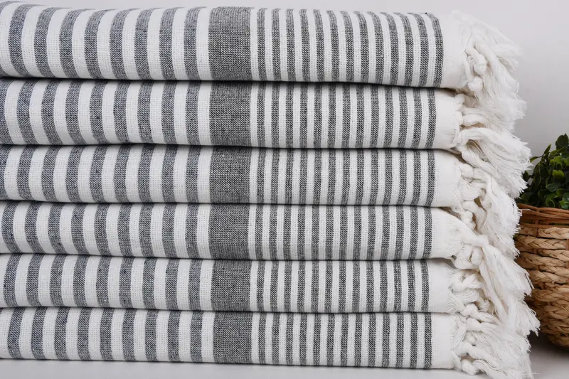 Soft towel, 68x40 Cotton Striped Terry Towel, Bridal Gifts, Turkish Bath Towel Set, Bridal Shower Favors, Wedding Gifts Towel, Girls Weekend Favors - 2