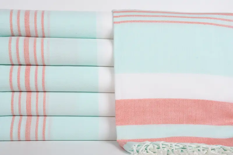 Soft towel, Summer Towel, Turkish bath towel, Soft and absorbent Turkish towel, Valentines Day Gift Idea, Travel towel, 70x40 Cotton Striped Towel - 1