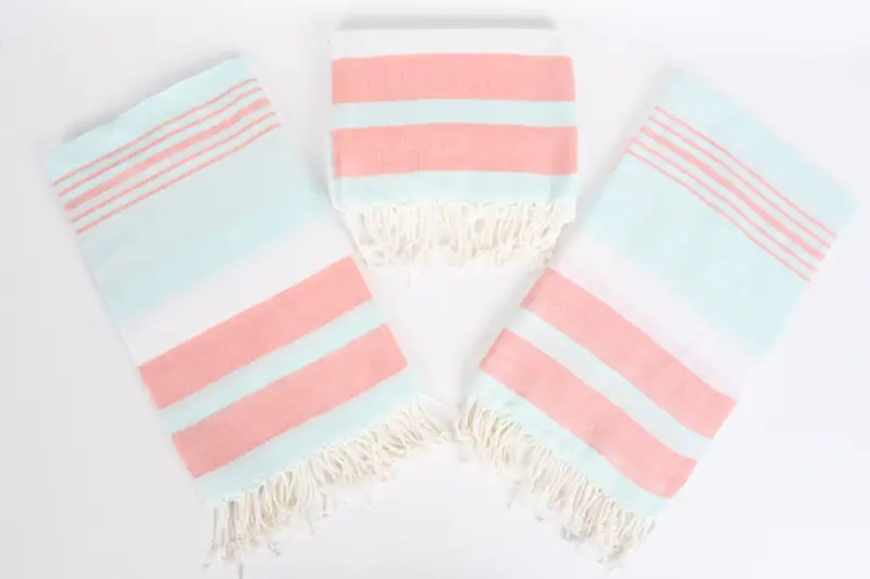 Soft towel, Summer Towel, Turkish bath towel, Soft and absorbent Turkish towel, Valentines Day Gift Idea, Travel towel, 70x40 Cotton Striped Towel - 6