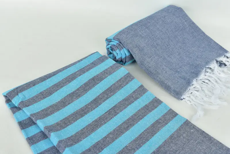 Absorbent Turkish towel, Organic Turkish towel, Christmas Favors, 70x36 Cotton Striped Towel, Turkish bath towel for spa, Turkish Towel Beach - 7