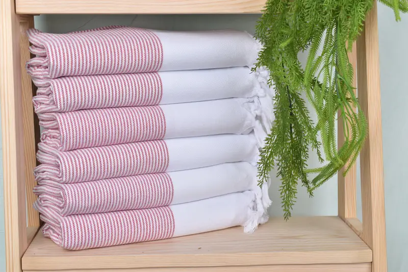 Spa Towel, Luxury towel, Bachelorette Party Gifts For Bride, Handmade Gift, Bachelorette Party Favor, Housewarming Gift, 70x40 Cotton Striped Towel - 2